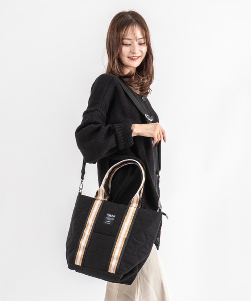 Jolie Joli(ジョリージョリ)の「【Jolie Joli/ジョリージョリ】2WAY ナイロン キルティング トートバッグ ショルダー付き A4対応(ハンドバッグ・レディース・ネイビー/ブラック/グレー・FREE)」の18枚目の写真
