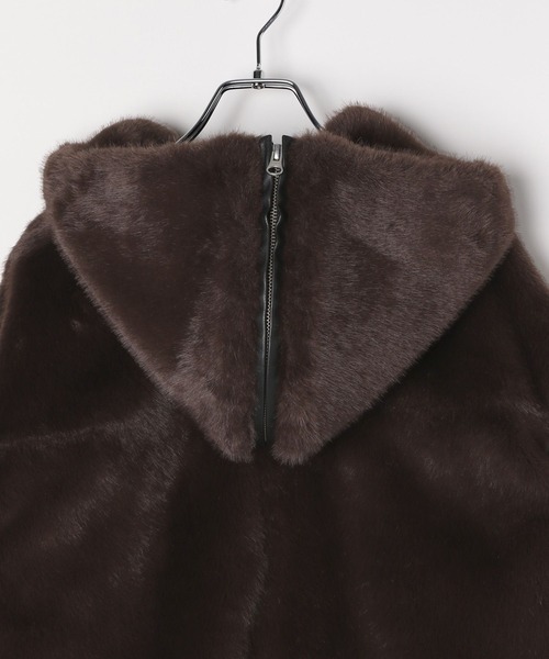 HEREIAM（ヘレイアム）の「【HEREIAM】異素材MIXで主役級。ドッキングファーブルゾン（ブルゾン・レディース・ブラック/ブラウン・FREE）」の18枚目の写真