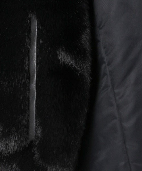 HEREIAM（ヘレイアム）の「【HEREIAM】異素材MIXで主役級。ドッキングファーブルゾン（ブルゾン・レディース・ブラック/ブラウン・FREE）」の21枚目の写真