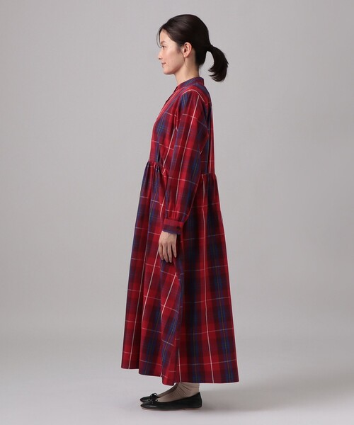 タータンチェック柄切替ワンピース/Afternoon Tea Original