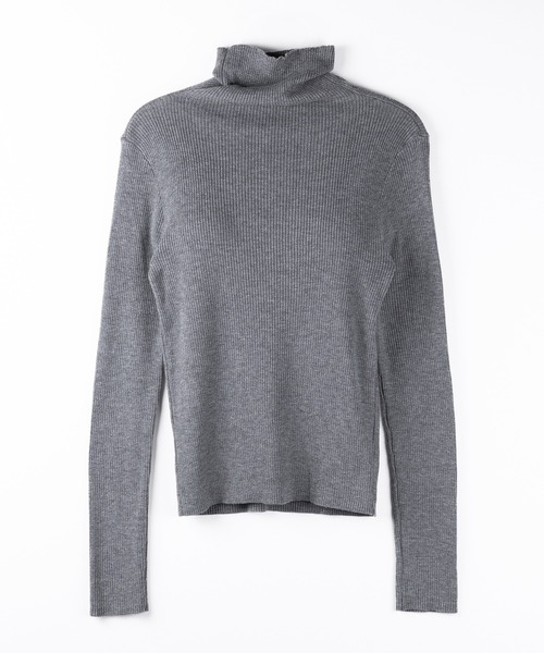 me+em select(ミームセレクト)の「【 3color 】 ハイネックスリムリブニットトップス / highneck slim lib knit tops(ニット/セーター・レディース・ブラック/アイボリー/グレー・FREE)」の7枚目の写真
