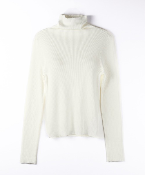 me+em select(ミームセレクト)の「【 3color 】 ハイネックスリムリブニットトップス / highneck slim lib knit tops(ニット/セーター・レディース・ブラック/アイボリー/グレー・FREE)」の6枚目の写真