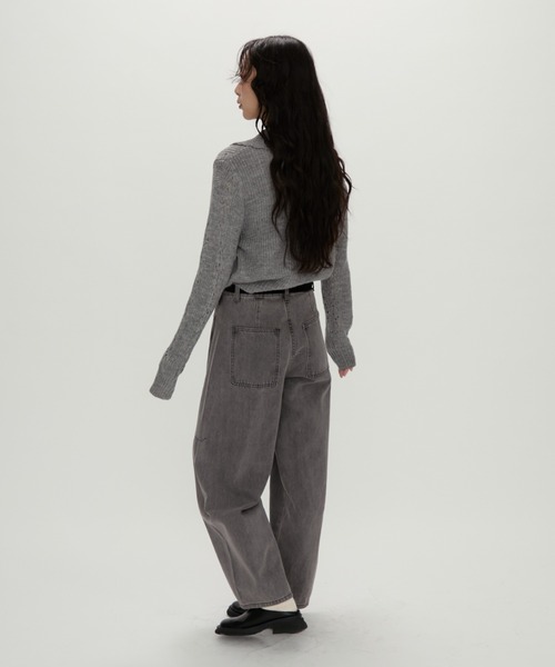 NUJOH(ヌゾ)の「Wide Panel Denim Pants / ワイドパネルデニムパンツ(デニムパンツ・レディース・チャコールグレー/ブルー・SMALL/MEDIUM)」の19枚目の写真