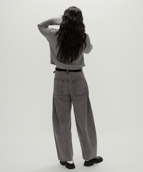 NUJOH(ヌゾ)の「Wide Panel Denim Pants / ワイドパネルデニムパンツ(デニムパンツ・レディース・チャコールグレー/ブルー・SMALL/MEDIUM)」の11枚目の写真