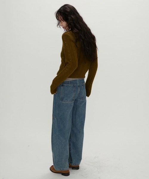 NUJOH(ヌゾ)の「Wide Panel Denim Pants / ワイドパネルデニムパンツ(デニムパンツ・レディース・チャコールグレー/ブルー・SMALL/MEDIUM)」の13枚目の写真