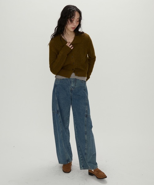 NUJOH(ヌゾ)の「Wide Panel Denim Pants / ワイドパネルデニムパンツ(デニムパンツ・レディース・チャコールグレー/ブルー・SMALL/MEDIUM)」の21枚目の写真