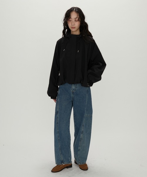 NUJOH(ヌゾ)の「Wide Panel Denim Pants / ワイドパネルデニムパンツ(デニムパンツ・レディース・チャコールグレー/ブルー・SMALL/MEDIUM)」の15枚目の写真