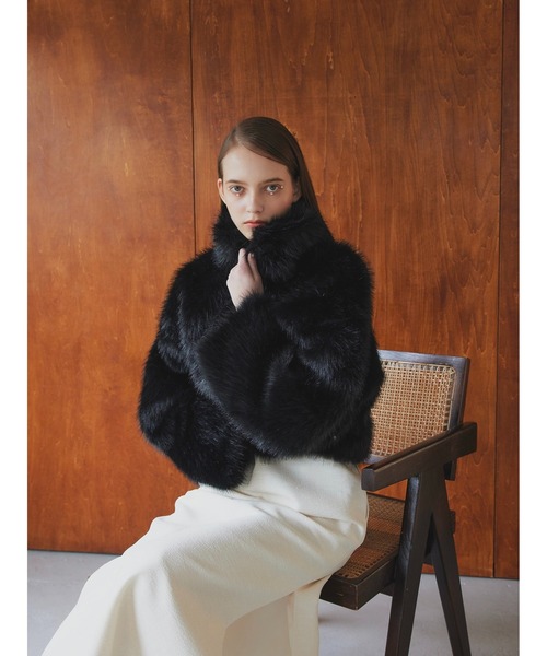 eco fur short jacket