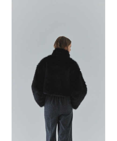eco fur short jacket