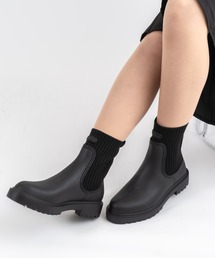 UNISA（ユニサ）の「【UNISA/ウニサ】異素材コンビ 軽量 リブニット レインブーツ FAYNAR スペイン製（レインシューズ・レディース）」
