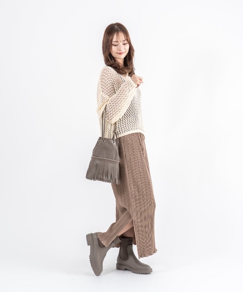 UNISA（ユニサ）の「【UNISA/ウニサ】異素材コンビ 軽量 リブニット レインブーツ FAYNAR スペイン製（レインシューズ・レディース・ブラック/ベージュ系その他/ネイビー・36/37/38/39）」の16枚目の写真