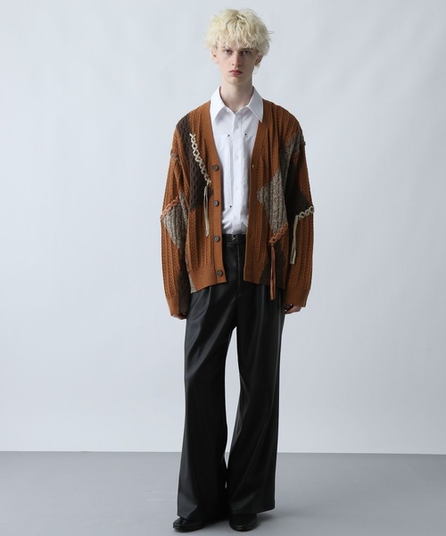 HARE ピグメントステッチニットカーディガン HARE（ハレ）の「ピグメントステッチニットカーディガン(HARE