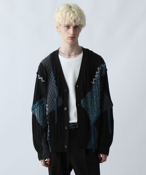 HARE（ハレ）の「ハイショクステッチニットカーディガン(HARE