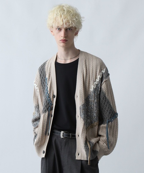 HARE（ハレ）の「ハイショクステッチニットカーディガン(HARE