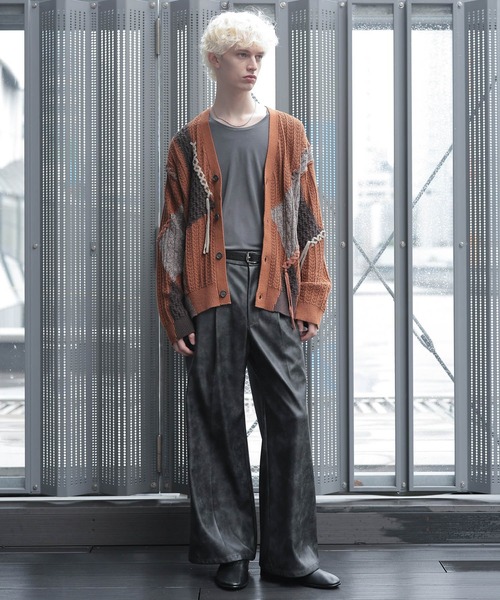 HAREカーディガン HARE カーディガン BIGダメージZIPカーディガン(HARE) メンズ