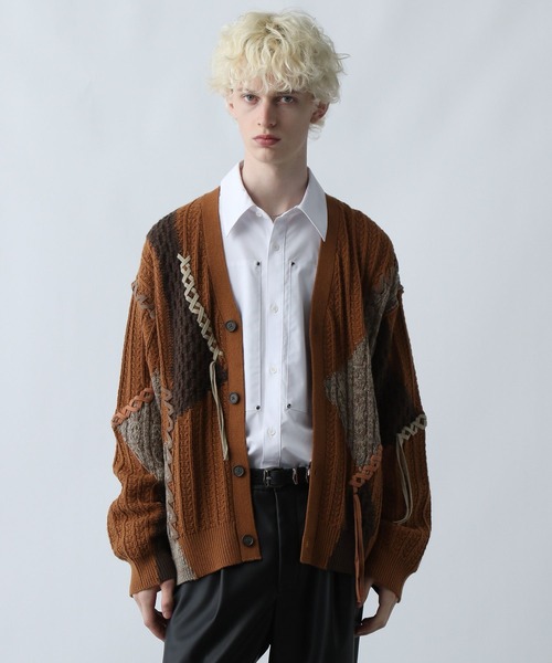 HARE ピグメントステッチニットカーディガン HARE（ハレ）の「ピグメントステッチニットカーディガン(HARE