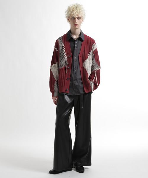 HARE(ハレ)の「ハイショクステッチニットカーディガン(HARE)(カーディガン/ボレロ・メンズ・ブラック/グレー/オレンジ/レッド/ブラウン・FREE)」の20枚目の写真