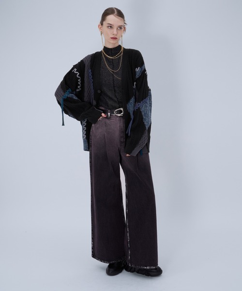 HARE(ハレ)の「ハイショクステッチニットカーディガン(HARE)(カーディガン/ボレロ・メンズ・ブラック/グレー/オレンジ/レッド/ブラウン・FREE)」の22枚目の写真