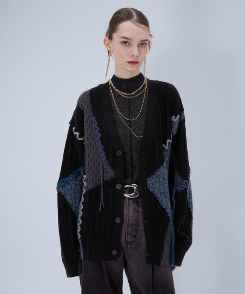 ハイショクステッチニットカーディガン(HARE)（カーディガン/ボレロ