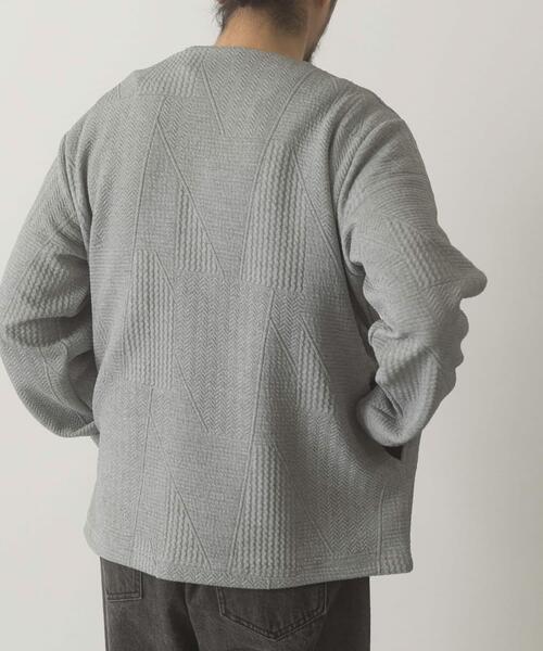 ITEMS URBANRESEARCH(アイテムズ アーバンリサーチ)の「ジオメジャカード カットソーカーディガン(カーディガン/ボレロ・メンズ・ブルー系その他/グレー/ブラック・MEDIUM/LARGE)」の11枚目の写真
