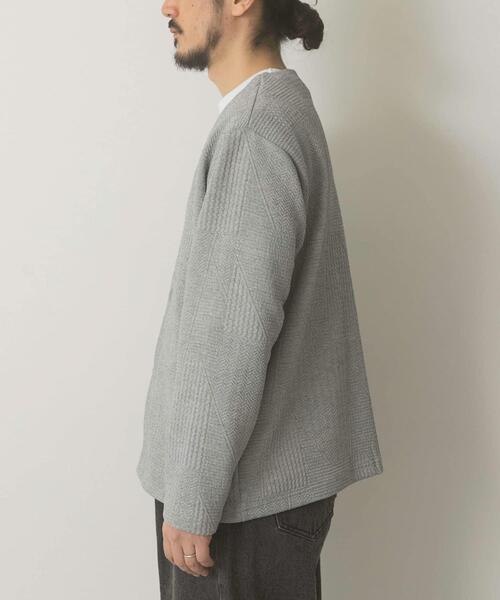 ITEMS URBANRESEARCH(アイテムズ アーバンリサーチ)の「ジオメジャカード カットソーカーディガン(カーディガン/ボレロ・メンズ・ブルー系その他/グレー/ブラック・MEDIUM/LARGE)」の14枚目の写真