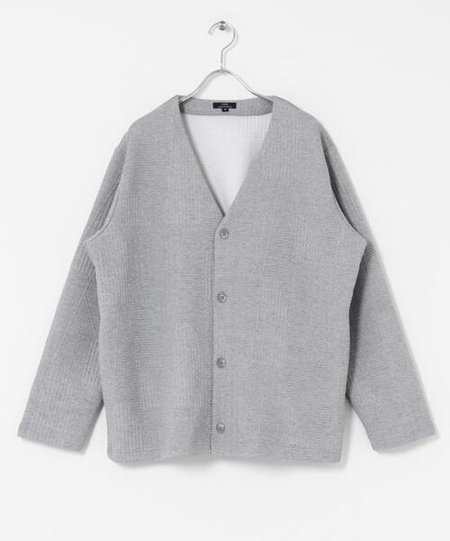 ITEMS URBANRESEARCH(アイテムズ アーバンリサーチ)の「ジオメジャカード カットソーカーディガン(カーディガン/ボレロ・メンズ・ブルー系その他/グレー/ブラック・MEDIUM/LARGE)」の16枚目の写真