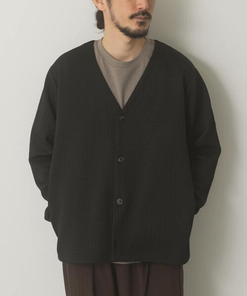 ITEMS URBANRESEARCH(アイテムズ アーバンリサーチ)の「ジオメジャカード カットソーカーディガン(カーディガン/ボレロ・メンズ・ブルー系その他/グレー/ブラック・MEDIUM/LARGE)」の6枚目の写真