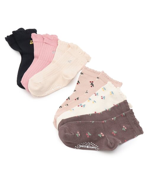petit main（プティマイン）の「さくらんぼソックス2P（ソックス/靴下・キッズ・ネイビー/ピンク/キナリ・SS/S/L/M）」の7枚目の写真