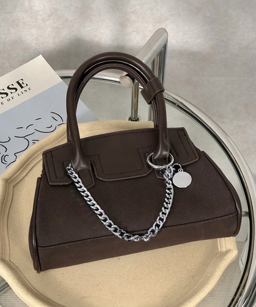 c.u.l（シーユーエル）の「2WAY チェーンデザイン レザーライク ショルダーハンドバッグ cula1314（ハンドバッグ・レディース・ブラック/ブラウン・FREE）」の12枚目の写真