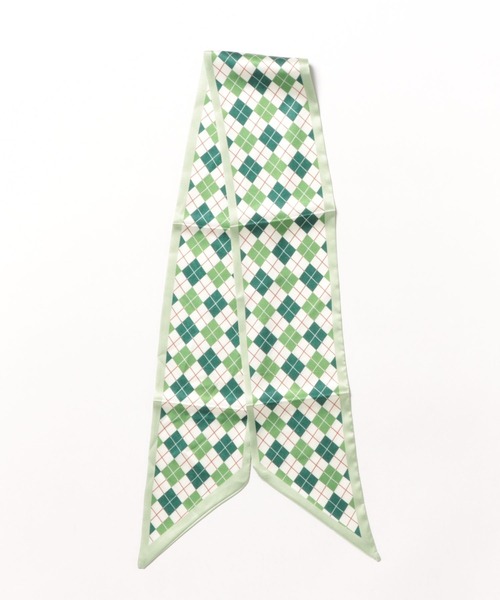 BONLECILL Marche（ボンルシールマルシェ）の「【BONLECILL Marche】《選べる9柄！》アソートリボンスカーフ（バンダナ/スカーフ・レディース・グリーン/ブラック/ブラウン系1/チョコ/ブラウン/テラコッタ/ホワイト/ベージュ/オレンジ系1・FREE）」の13枚目の写真