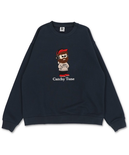 SPINNS(スピンズ)の「ひげおじさんスウェット/ミュージック/立体刺繍デザイン/裏毛コットン素材(スウェット・メンズ・ブラック/ネイビー/アッシュグレー・ONESIZE)」の16枚目の写真