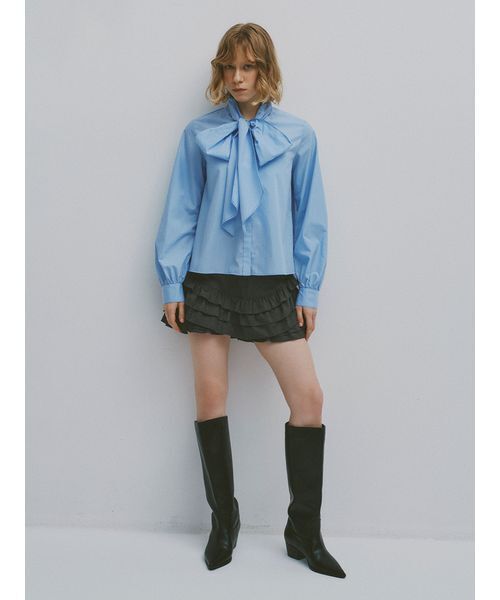 FURFUR（ファーファー）の「フリルレイヤースウェードショートパンツ（その他パンツ・レディース・サックスブルー/ベージュ/チャコールグレー・F）」の10枚目の写真