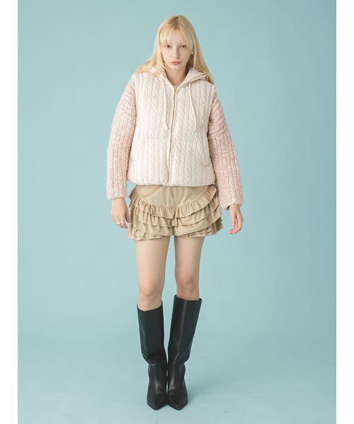 FURFUR（ファーファー）の「フリルレイヤースウェードショートパンツ（その他パンツ・レディース・サックスブルー/ベージュ/チャコールグレー・F）」の20枚目の写真