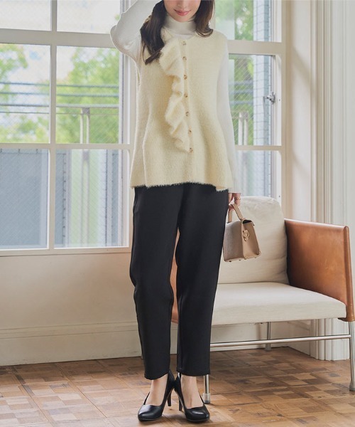 Petitle（プチレ）の「[ セレモニー ] [ 低身長向けサイズあり ] テーパードパンツ (単品)（スラックス・レディース・ブラック・M/PL/PM/PS）」の8枚目の写真