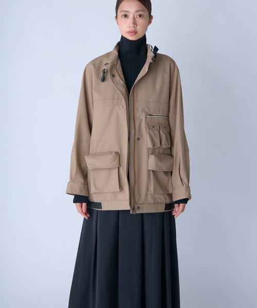 c/est(シーエ)の「c/est/ DOROTHY ユーティリティージャケット 秋服 冬服(ブルゾン・レディース・チャコール/ベージュ・FREE)」の11枚目の写真
