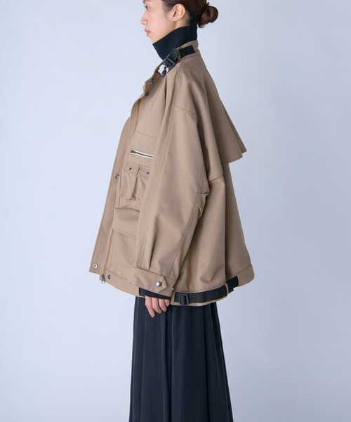 c/est(シーエ)の「c/est/ DOROTHY ユーティリティージャケット 秋服 冬服(ブルゾン・レディース・チャコール/ベージュ・FREE)」の12枚目の写真