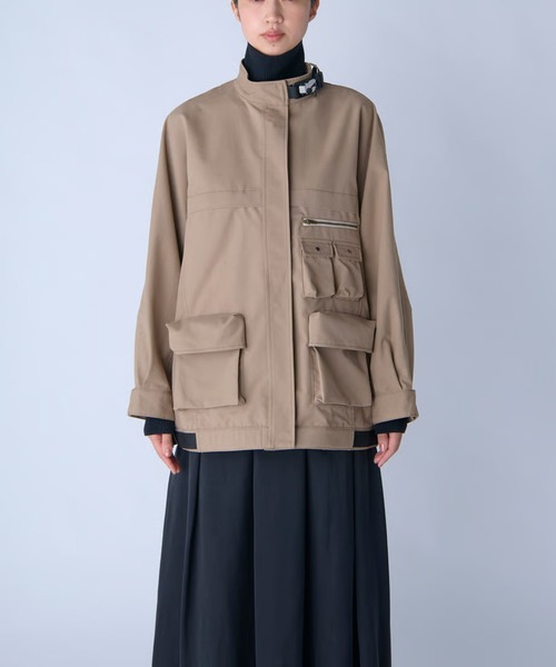 c/est(シーエ)の「c/est/ DOROTHY ユーティリティージャケット 秋服 冬服(ブルゾン・レディース・チャコール/ベージュ・FREE)」の14枚目の写真