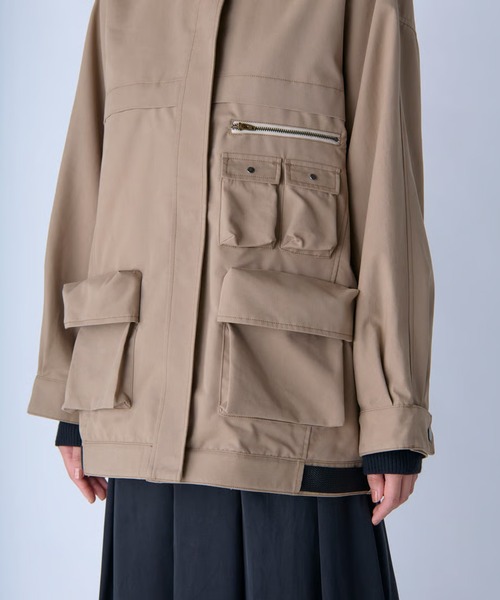 c/est(シーエ)の「c/est/ DOROTHY ユーティリティージャケット 秋服 冬服(ブルゾン・レディース・チャコール/ベージュ・FREE)」の16枚目の写真