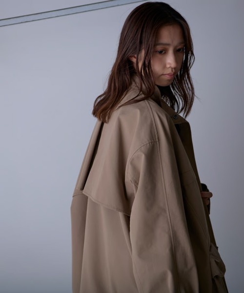 c/est(シーエ)の「c/est/ DOROTHY ユーティリティージャケット 秋服 冬服(ブルゾン・レディース・チャコール/ベージュ・FREE)」の6枚目の写真