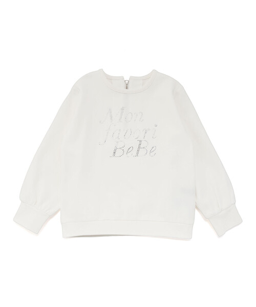 BeBe(ベベ)の「ポンチラインストーンロゴトレーナー(スウェット・キッズ・オフホワイト/ブラック・110cm/120cm/130cm/140cm/150cm)」の17枚目の写真