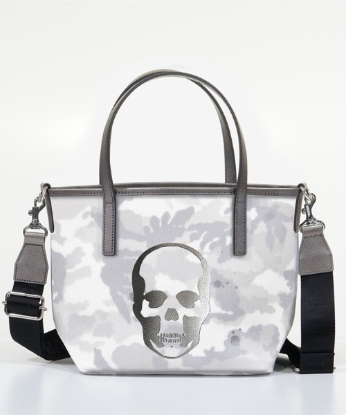 GENTIL BANDIT（ジャンティバンティ）の「GENTIL BANDIT x lucien pellat-finet /14th Anniv. Ltd トートバッグPM (SKULL)（トートバッグ・メンズ・ブラック/ホワイト・F）」の2枚目の写真