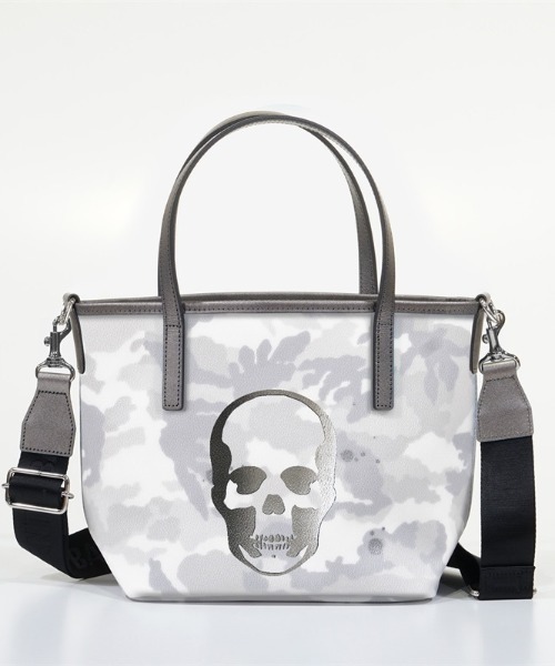 GENTIL BANDIT（ジャンティバンティ）の「GENTIL BANDIT x lucien pellat-finet /14th Anniv. Ltd トートバッグPM (SKULL)（トートバッグ・メンズ・ブラック/ホワイト・F）」の7枚目の写真