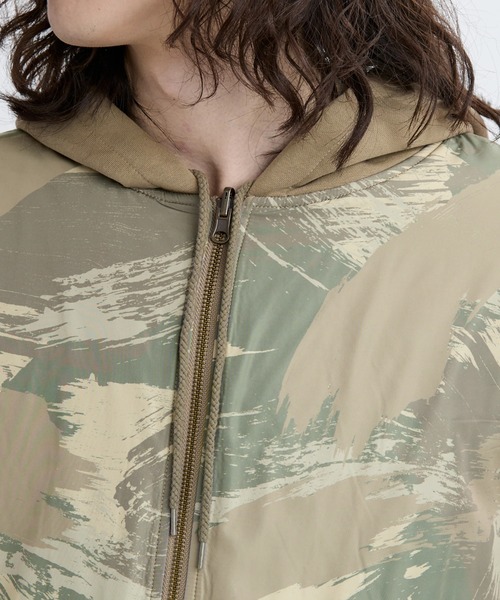 RVCA(ルーカ)の「RVCA メンズ GRANT PUFFER REVERSIBLE ZIP HD パーカー 【2025年秋冬モデル】/ルーカリバーシブルジップアップパーカー・フーディー(SET UP・セットアップ可能・空港コーデ)(パーカー・メンズ・ブラウン系カモフラージュ/ブラック/ブラック系その他・X-LARGE/LARGE/MEDIUM/SMALL)」の17枚目の写真
