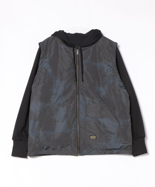RVCA(ルーカ)の「RVCA メンズ GRANT PUFFER REVERSIBLE ZIP HD パーカー 【2025年秋冬モデル】/ルーカリバーシブルジップアップパーカー・フーディー(SET UP・セットアップ可能・空港コーデ)(パーカー・メンズ・ブラウン系カモフラージュ/ブラック/ブラック系その他・X-LARGE/LARGE/MEDIUM/SMALL)」の10枚目の写真