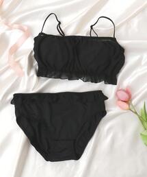 WEGO（ウィゴー）の「Liliane Ciel/シフォンフリル（ブラ&ショーツ）」