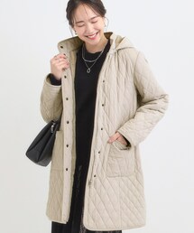 SHOO・LA・RUE | 【撥水/フード取り外し可】自然にくびれる あったかダイヤ柄キルトコート【CIRCRIC】(その他アウター)