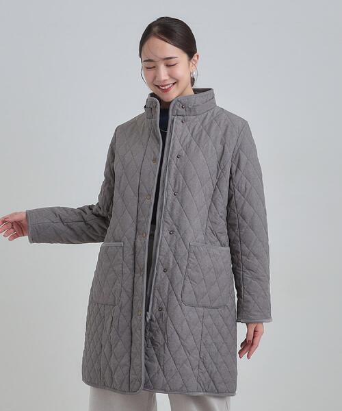 SHOO・LA・RUE(シューラルー)の「【撥水/フード取り外し可】自然にくびれる あったかダイヤ柄キルトコート【CIRCRIC】(その他アウター・レディース・ブラック/ライトベージュ/チャコールグレー・02/03/01/04)」の13枚目の写真