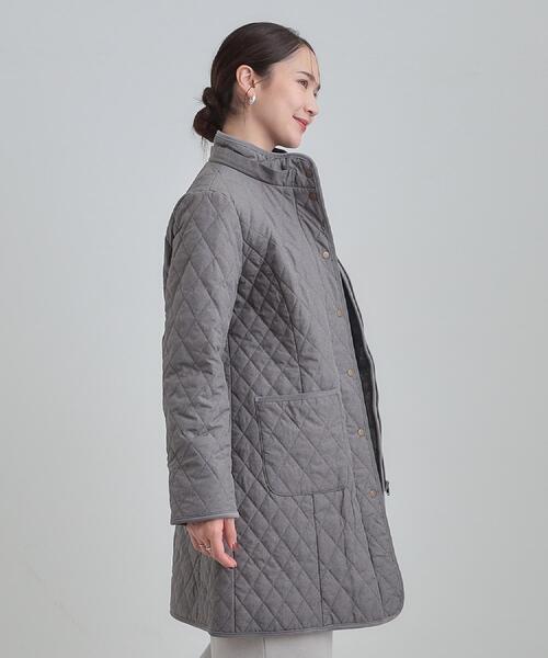SHOO・LA・RUE(シューラルー)の「【撥水/フード取り外し可】自然にくびれる あったかダイヤ柄キルトコート【CIRCRIC】(その他アウター・レディース・ブラック/ライトベージュ/チャコールグレー・02/03/01/04)」の12枚目の写真