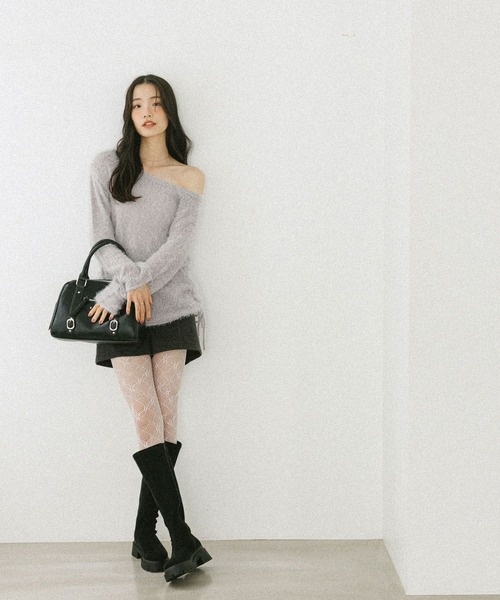 Heather（ヘザー）の「フェイクレザーボストンBAG　607269（ボストンバッグ・レディース・ブラウン/ブラック/アイボリー/ベージュ/レッド・ONE SIZE）」の12枚目の写真