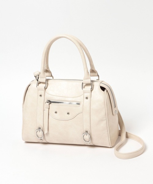 Heather（ヘザー）の「フェイクレザーボストンBAG　607269（ボストンバッグ・レディース・ブラウン/ブラック/アイボリー/ベージュ/レッド・ONE SIZE）」の14枚目の写真